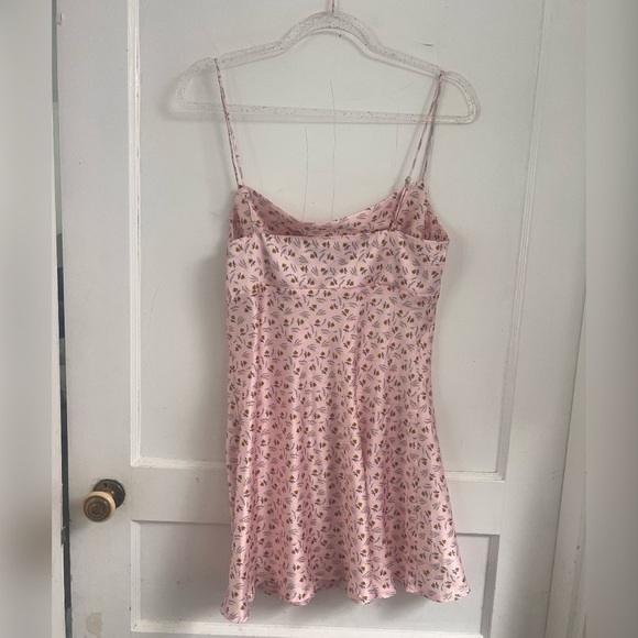 Princess Polly Myron Mini Dress Pink Floral Sweetheart Neck Size 6 LIKE NEW - Picture 5 of 5